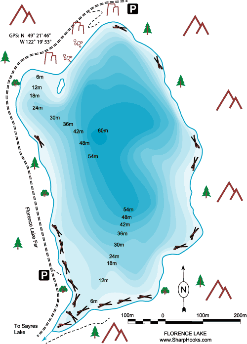 Map of Florence Lake