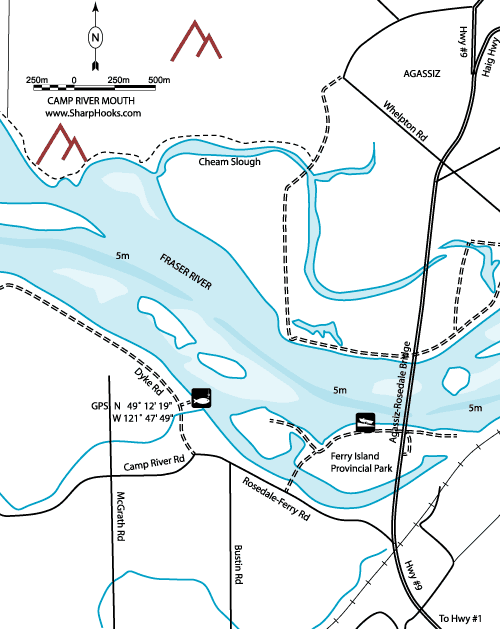 Map of Fraser - Camp River Mouth