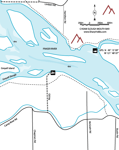 Map of Fraser - Cheam Slough Mouth Bar