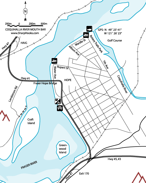 Map of Fraser - Coquihalla River Mouth Bar