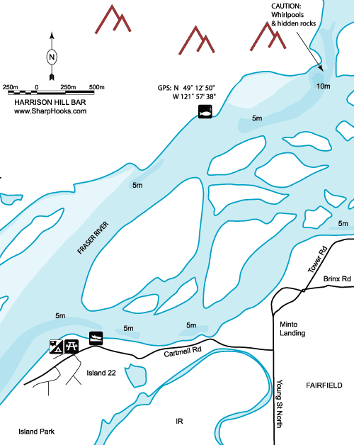 Map of Fraser - Harrison Hill Bar