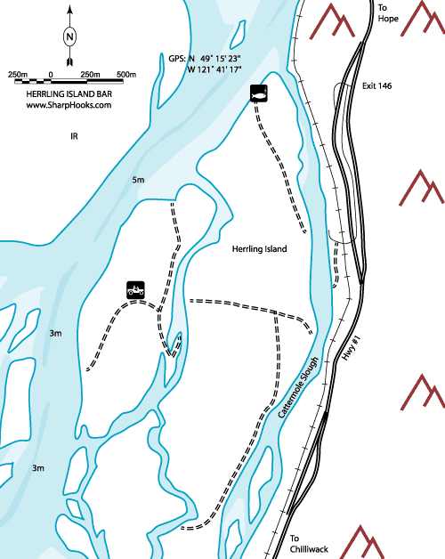 Map of Fraser - Herrling Island Bar
