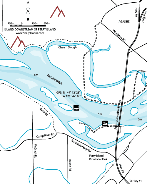 Map of Fraser - Island Downstream of Ferry Island