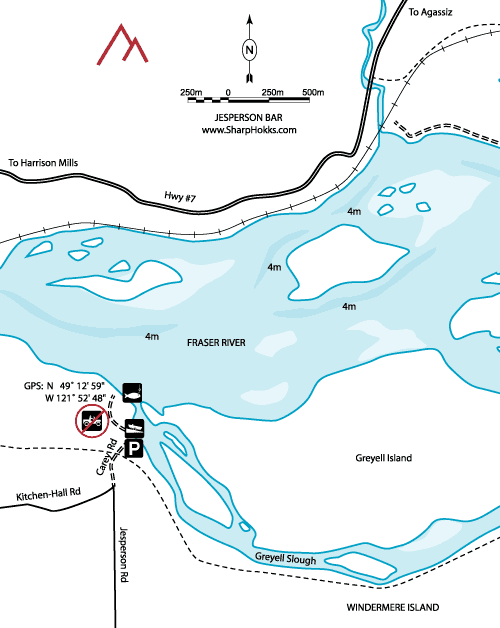Map of Fraser - Jesperson Bar
