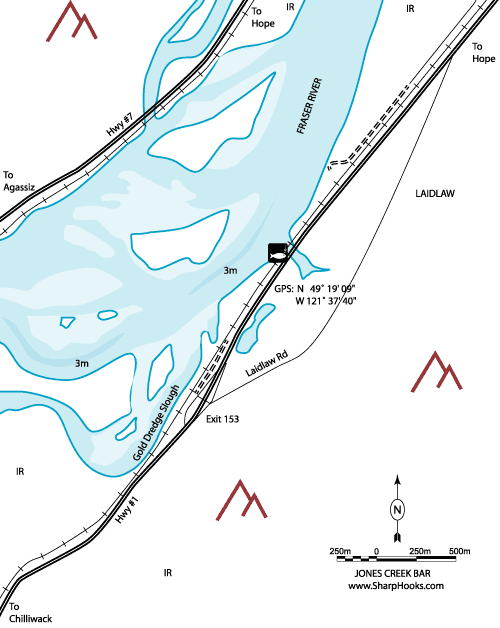 Map of Fraser - Jones Creek Bar