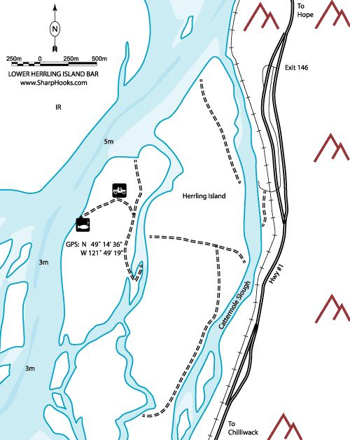 Map of Fraser - Lower Herrling Island Bar