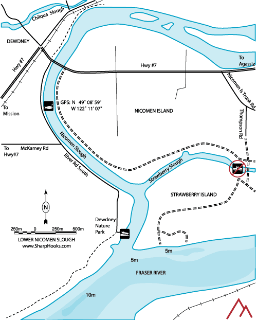 Map of Fraser - Lower Nicomen Slough