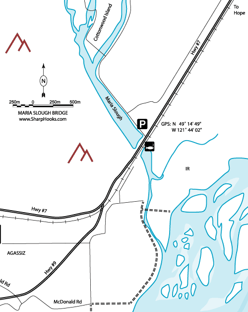 Map of Fraser - Maria Slough Bridge