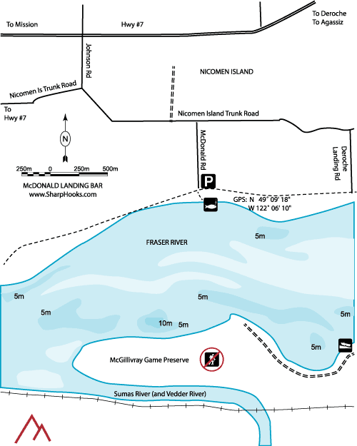 Map of Fraser - McDonald Landing Bar