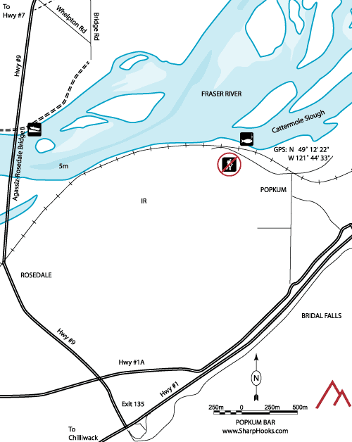 Map of Fraser - Popkum Bar
