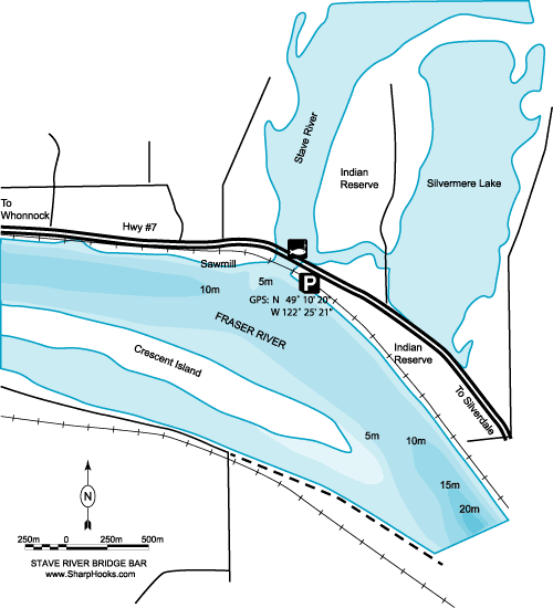 Map of Fraser - Stave River Bridge Bar