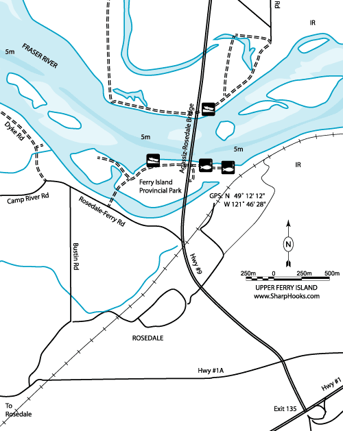 Map of Fraser - Upper Ferry Island