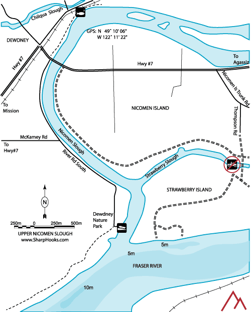 Map of Fraser - Upper Nicomen Slough