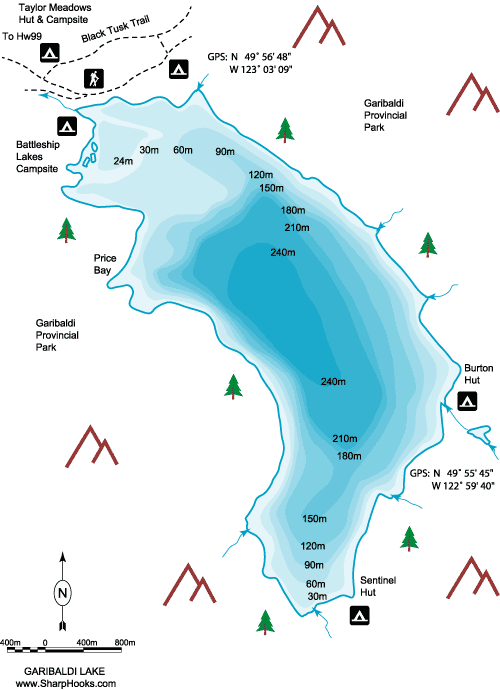 Map of Garibaldi Lake