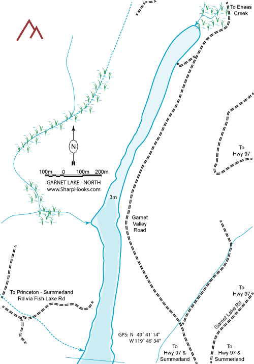 Map of Garnet Lake - North