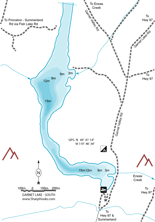 Map of Garnet Lake - South