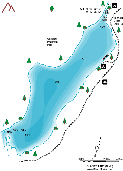 Map of Glacier Lake - North