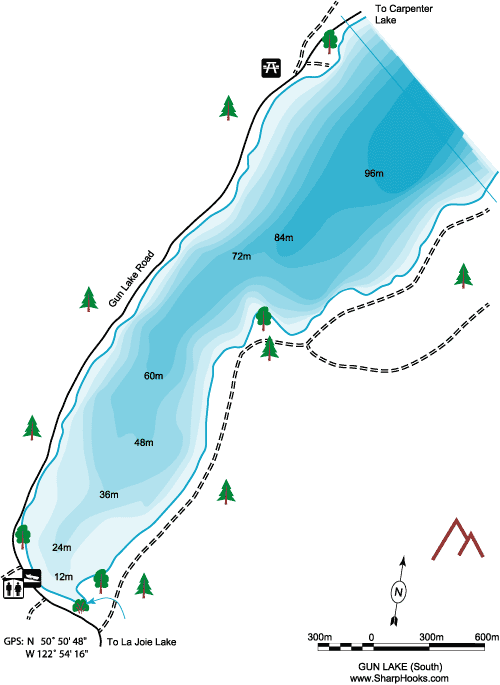 Map of Glacier Lake - South