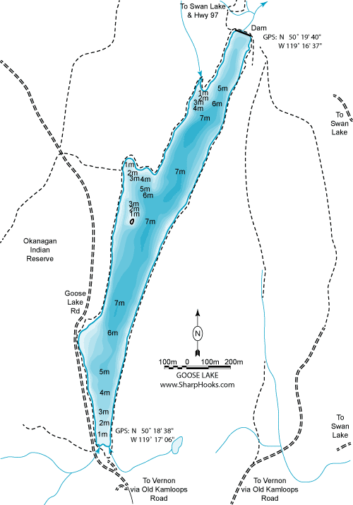Map of Goose Lake (Vernon)