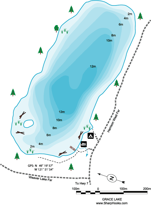 Map of Grace Lake