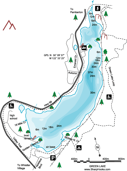 Map of Green Lake