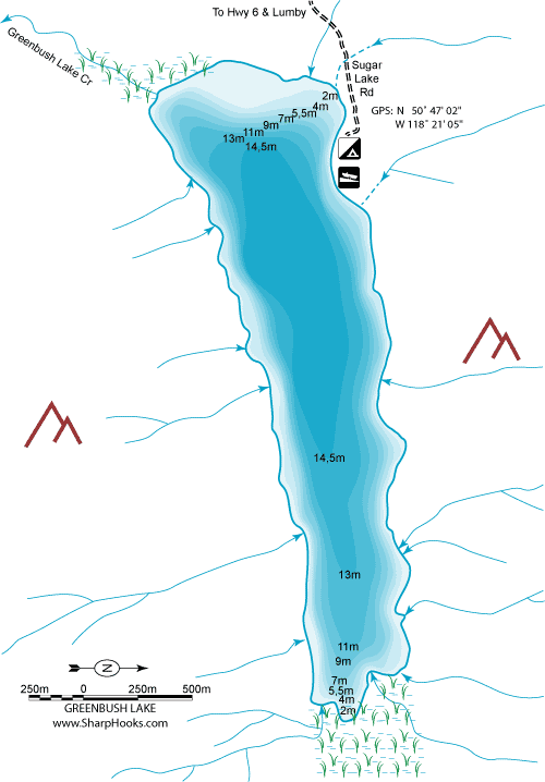 Map of Greenbush Lake