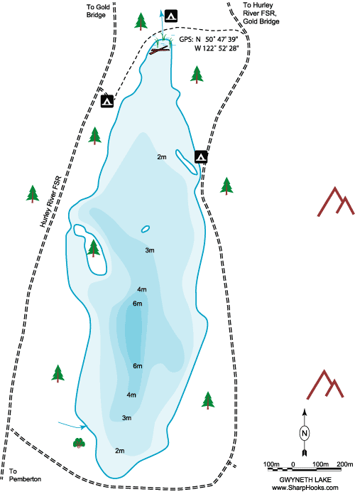 Map of Gwyneth Lake