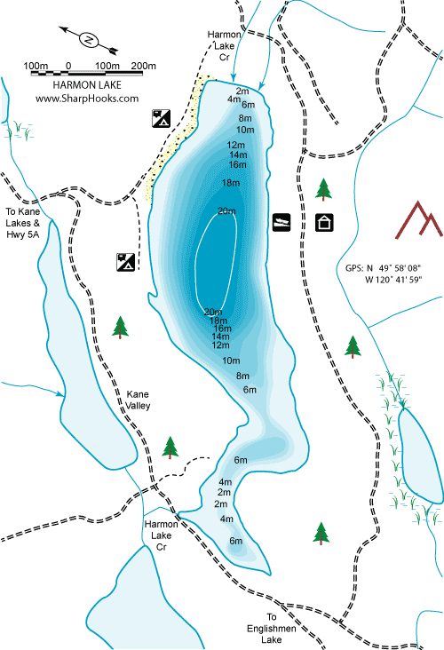 Map of Harmon Lake