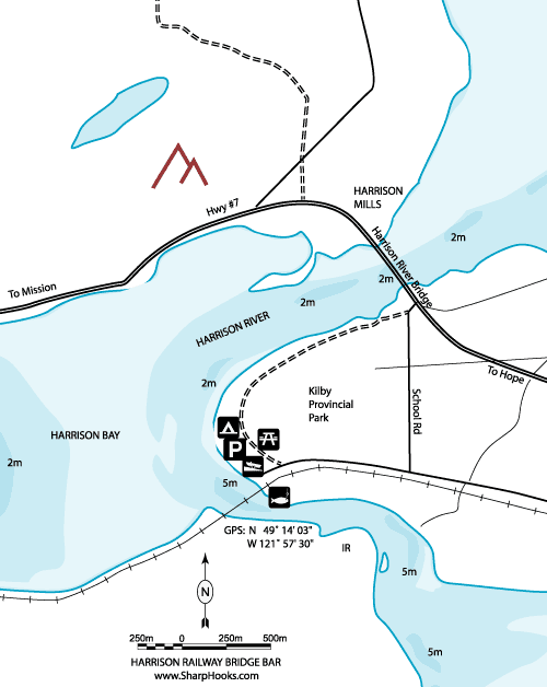 Map of Harrison Railway Bridge Bar