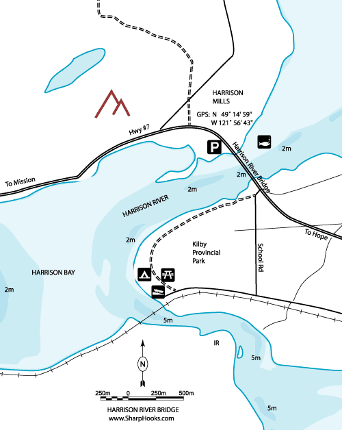 Map of Harrison River Bridge