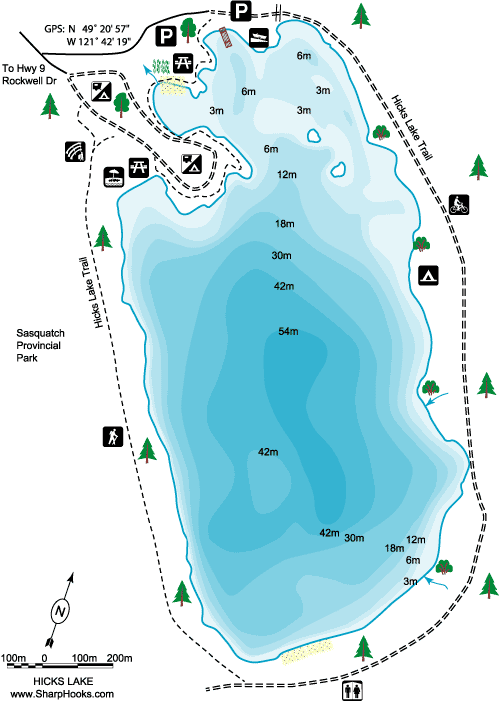 Map of Hicks Lake