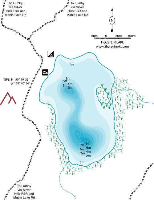 Map of Holstein Lake