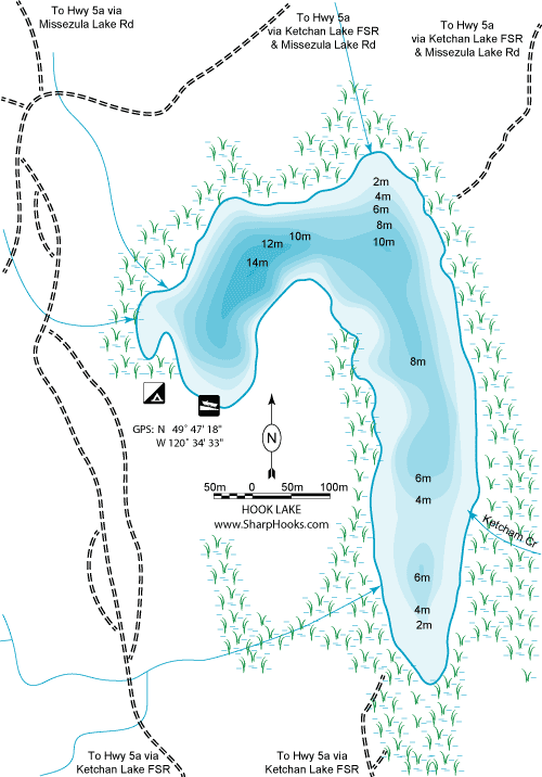 Map of Hook Lake (Princeton)