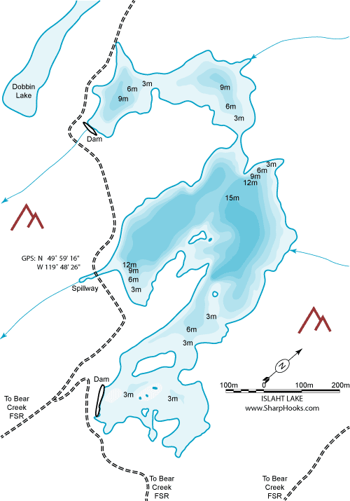 Map of Islaht Lake