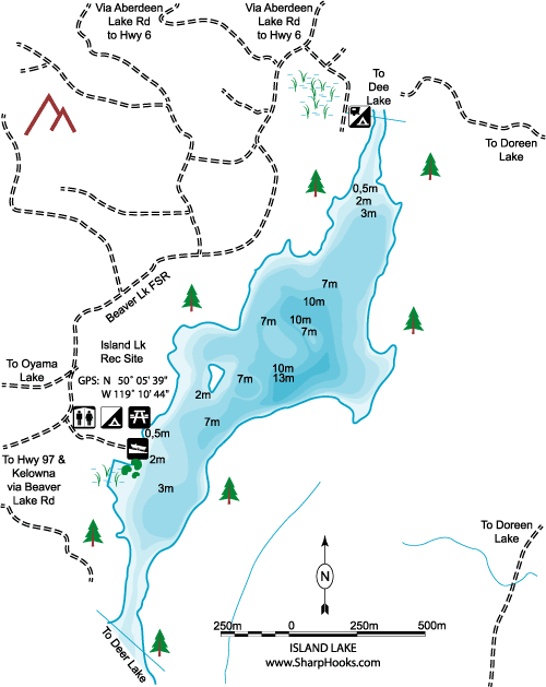 Map of Island Lake (Winfield)