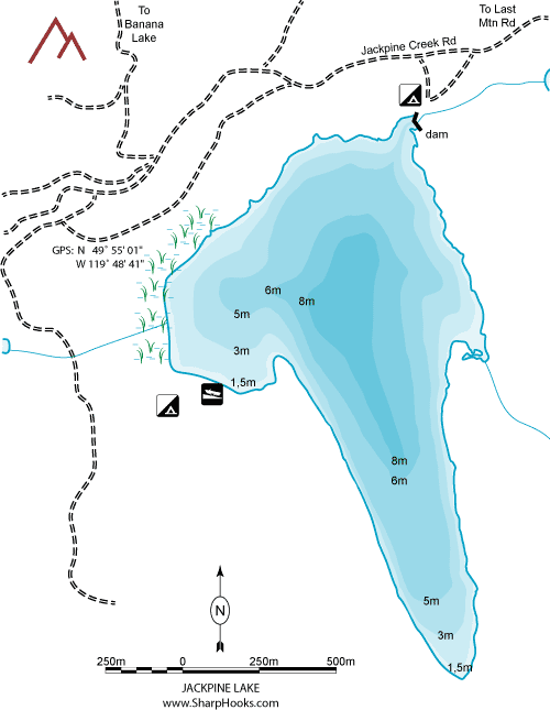 Map of Jackpine Lake