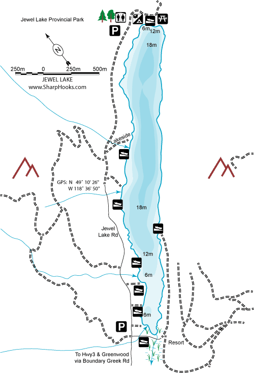 Map of Jewel Lake