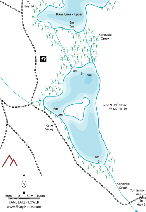 Map of Kane Lake - Lower
