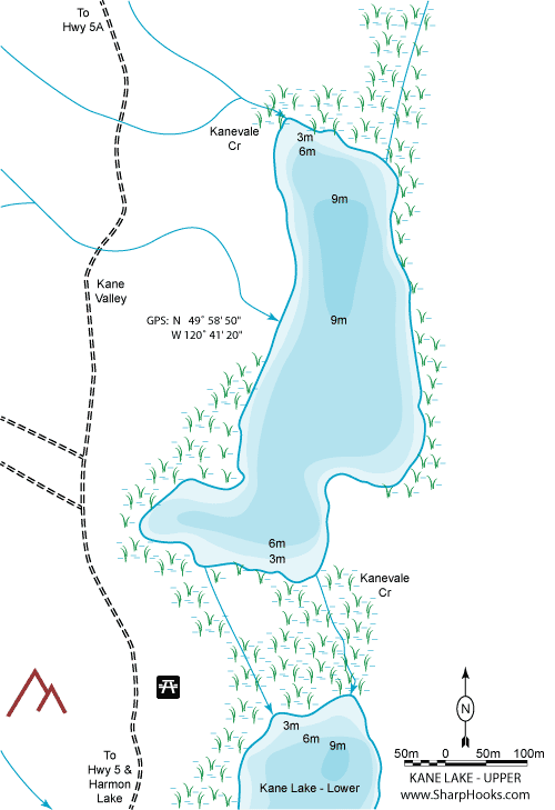 Map of Kane Lake - Upper