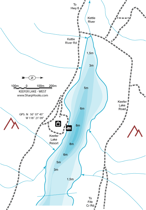 Map of Keefer Lake - West