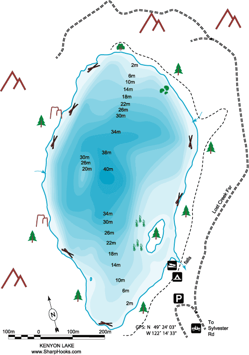 Map of Kenyon Lake