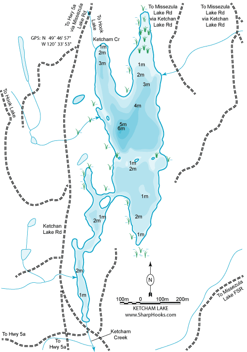 Map of Ketcham Lake