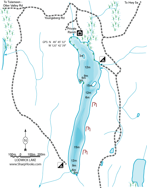 Map of Lodwick Lake