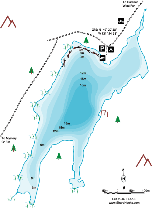 Map of Lookout Lake