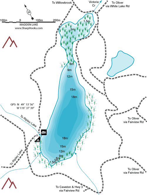 Map of Madden Lake