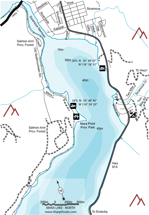 Map of Mara Lake - North