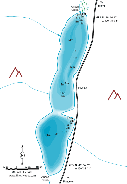 Map of McCaffrey Lake