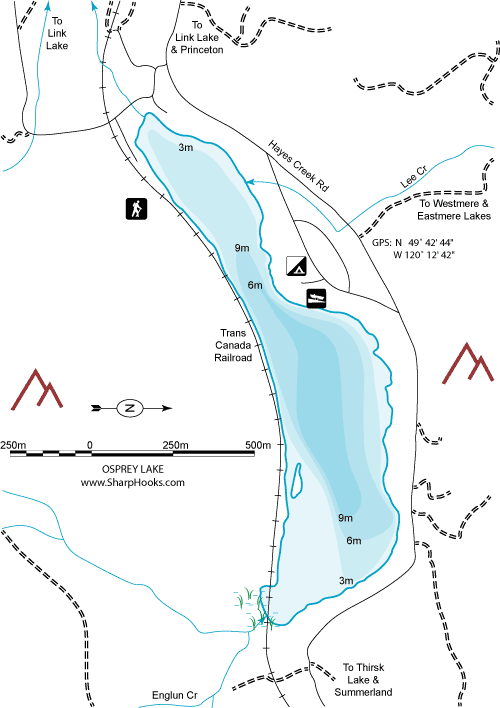 Map of Osprey Lake (Princeton)