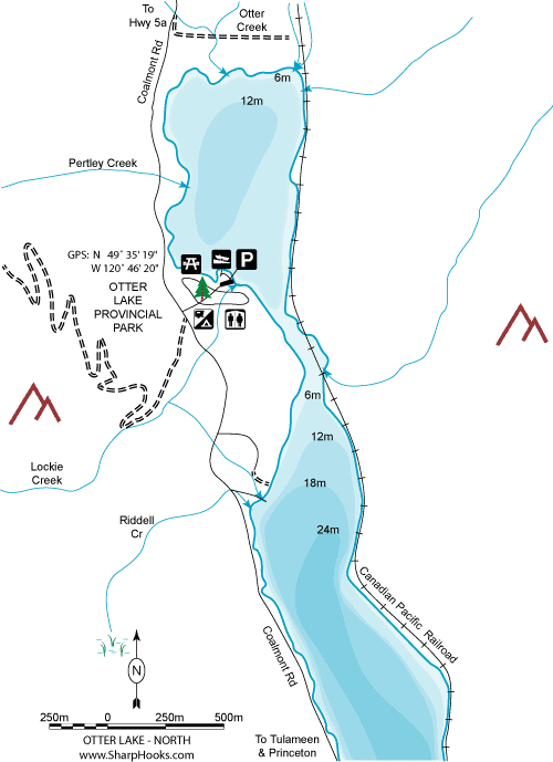 Map of Otter Lake (Tulameen) - North