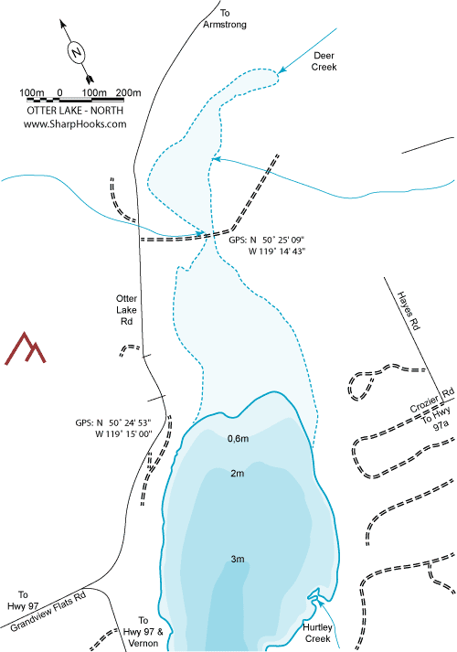 Map of Otter Lake (Vernon) - North